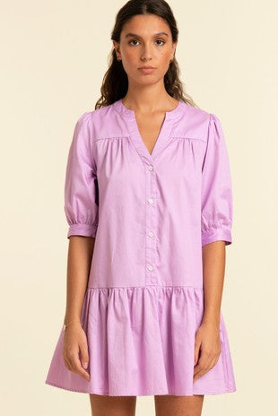 
                  
                    FRNCH - Woven Dress in Lilac
                  
                