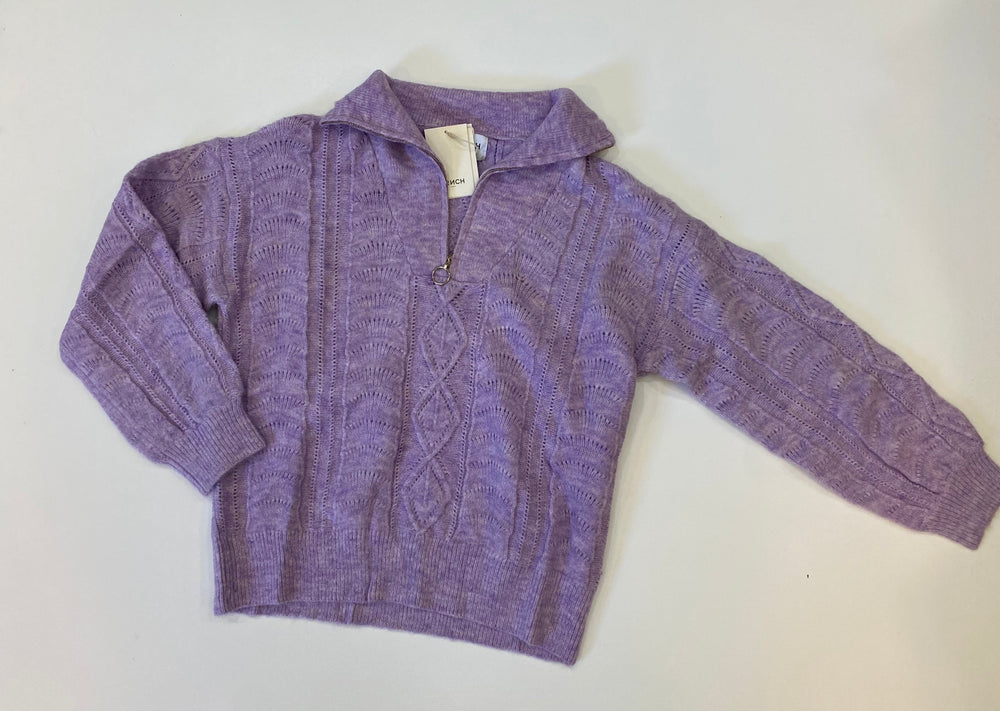 
                  
                    FRNCH - Woven Quarter Zip Sweater
                  
                
