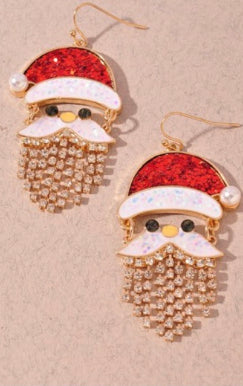 Santa Claus Rhinestone Earrings