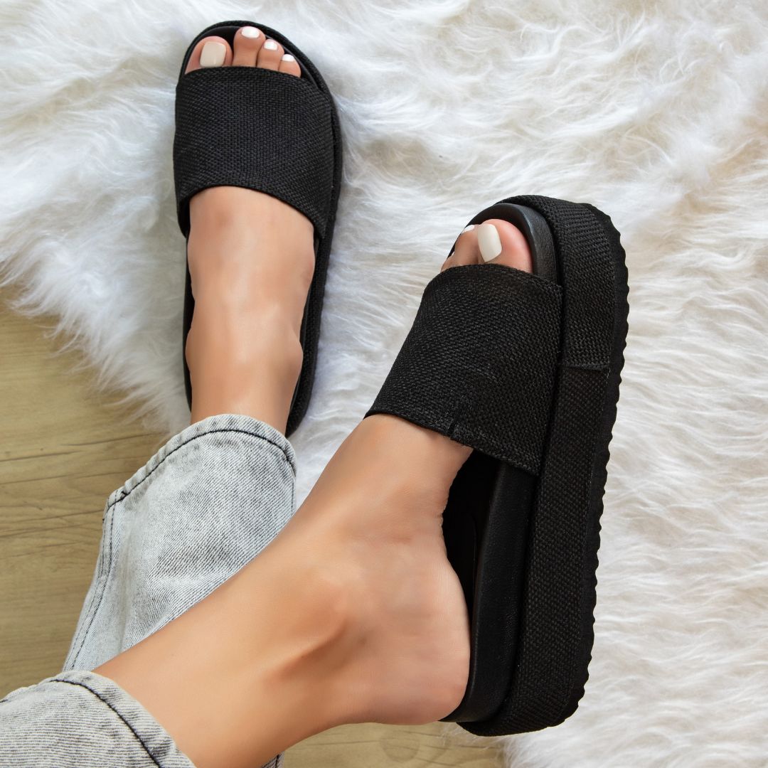 
                  
                    Footbed Platform Slide Sandals
                  
                