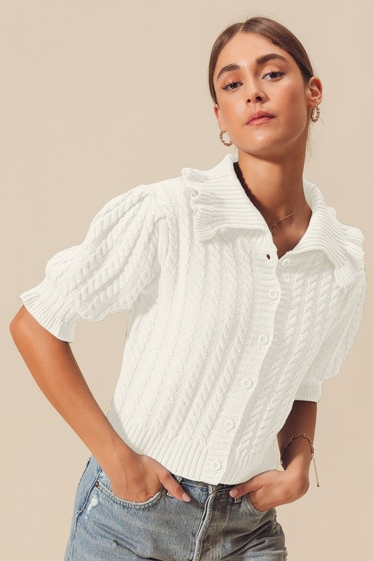 Marli Collared Sweater Top