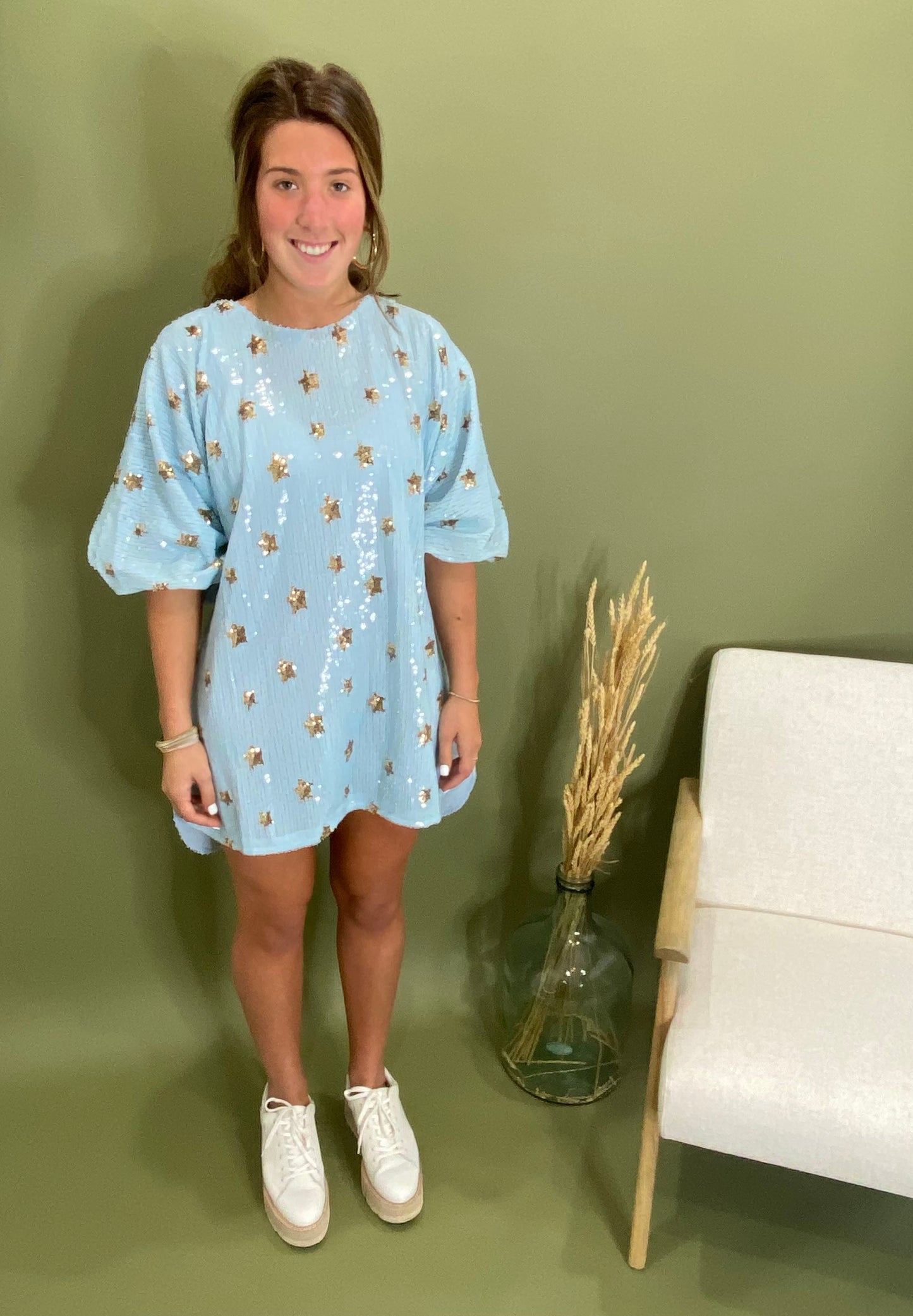
                  
                    Shoot for the Stars Sequin Dress
                  
                