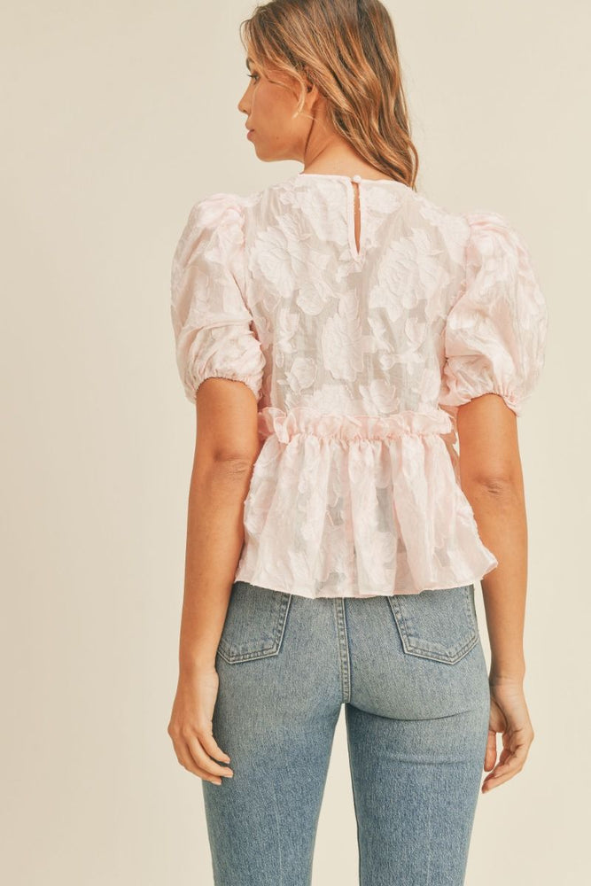
                  
                    Pink Organza Detail Top
                  
                